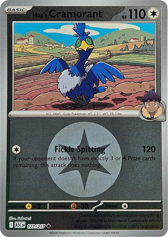Hop's Cramorant (177/217) (Energy Symbol Pattern) [Mega Evolution: Ascended Heroes] | Chromatic Games