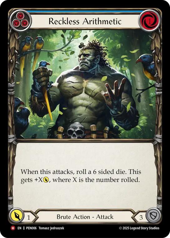 Reckless Arithmetic (Blue) [PEN006] (Compendium of Rathe)  Rainbow Foil | Chromatic Games