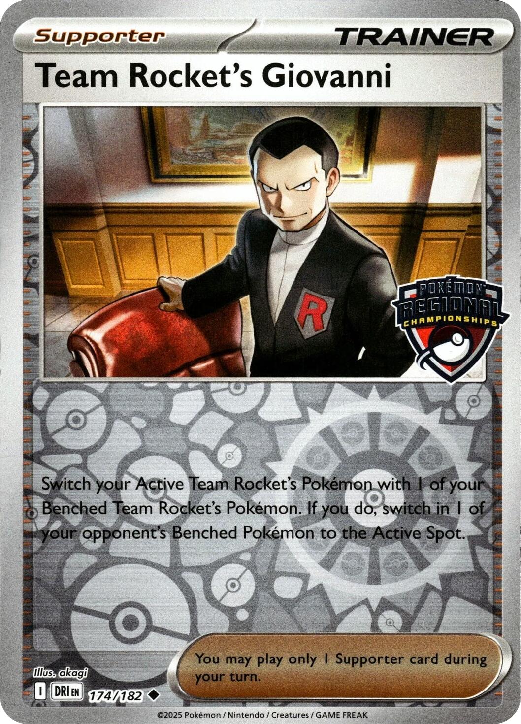 Team Rocket's Giovanni (174/182) [League & Championship Cards] | Chromatic Games