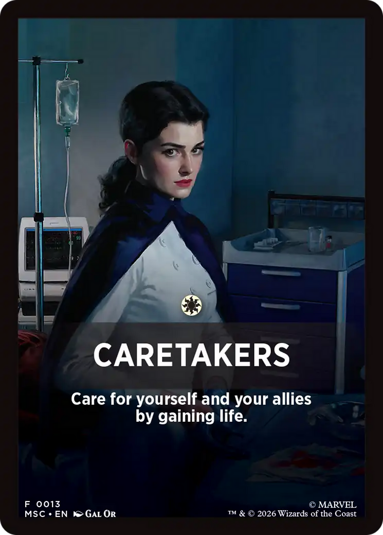 Caretakers Theme Card [Marvel Super Heroes Commander] | Chromatic Games