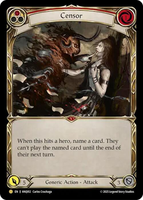 Censor (Red) (Gold) [ANQ012] (Compendium of Rathe - Antiquity Pack) | Chromatic Games