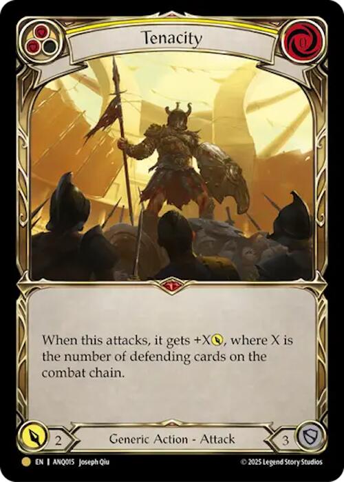 Tenacity (Yellow) (Gold) [ANQ015] (Compendium of Rathe - Antiquity Pack) | Chromatic Games