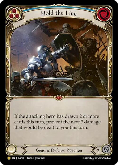 Hold The Line (Blue) (Gold) [ANQ017] (Compendium of Rathe - Antiquity Pack) | Chromatic Games