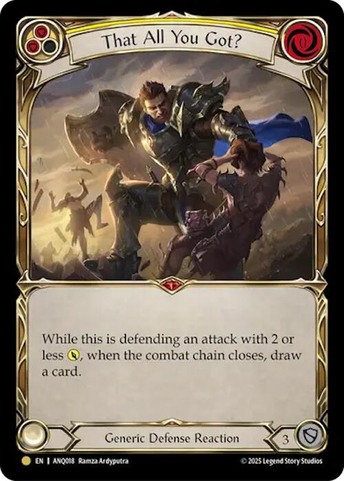 That All You Got (Yellow) (Gold) [ANQ018] (Compendium of Rathe - Antiquity Pack)  Rainbow Foil | Chromatic Games