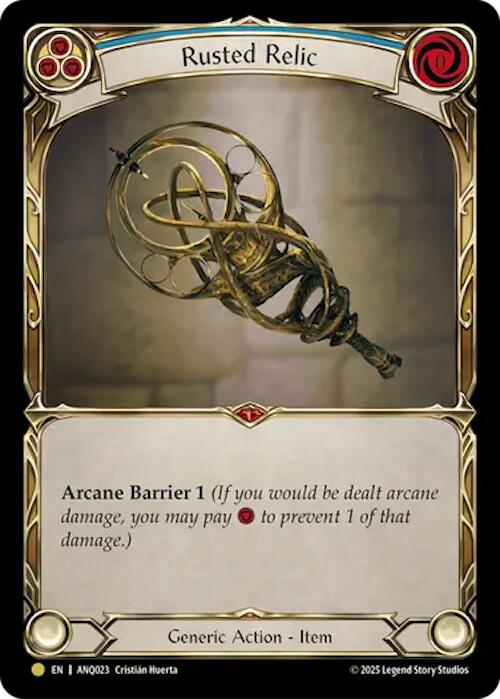Rusted Relic (Blue) (Gold) [ANQ023] (Compendium of Rathe - Antiquity Pack) | Chromatic Games