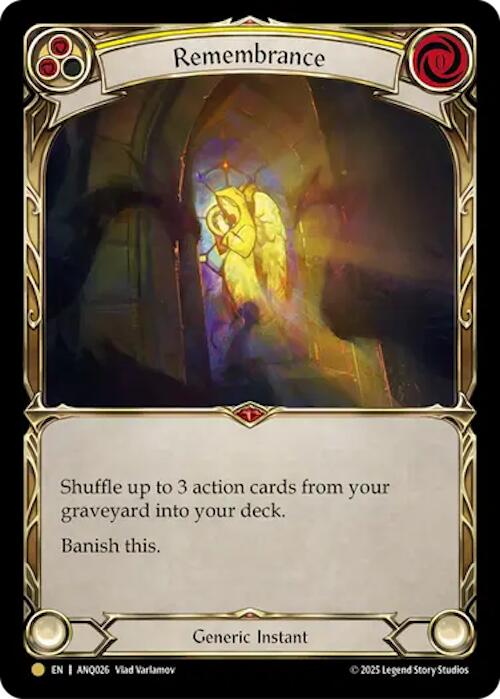 Remembrance (Yellow) (Gold) [ANQ026] (Compendium of Rathe - Antiquity Pack) | Chromatic Games
