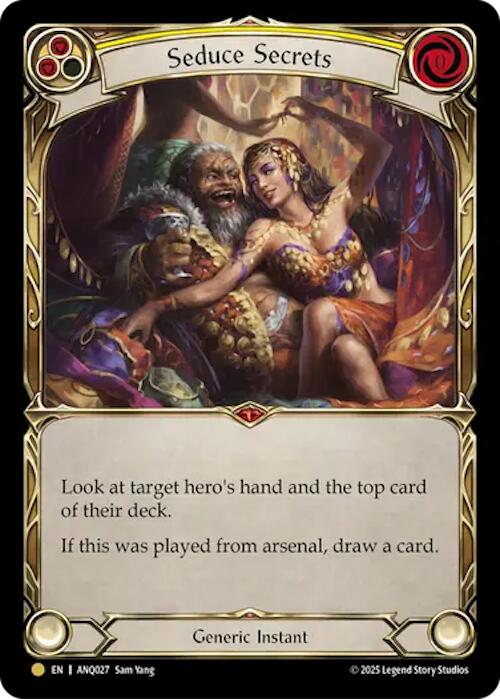 Seduce Secrets (Yellow) (Gold) [ANQ027] (Compendium of Rathe - Antiquity Pack)  Rainbow Foil | Chromatic Games