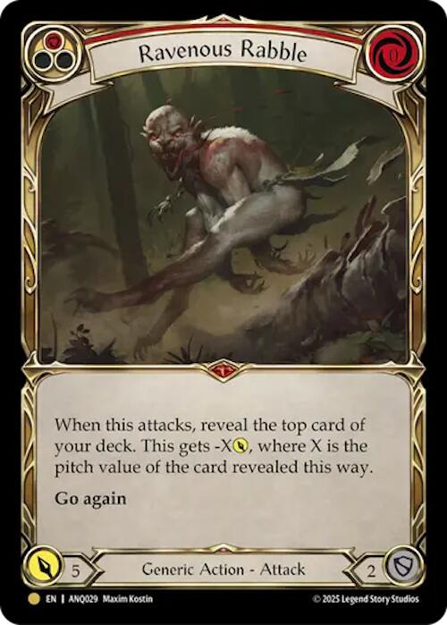 Ravenous Rabble (Red) (Gold) [ANQ029] (Compendium of Rathe - Antiquity Pack) | Chromatic Games