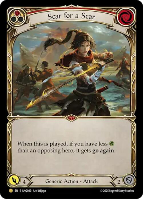 Scar For A Scar (Red) (Gold) [ANQ030] (Compendium of Rathe - Antiquity Pack) | Chromatic Games