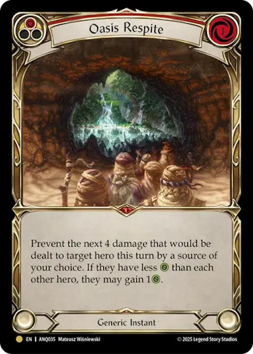 Oasis Respite (Red) (Gold) [ANQ035] (Compendium of Rathe - Antiquity Pack) | Chromatic Games