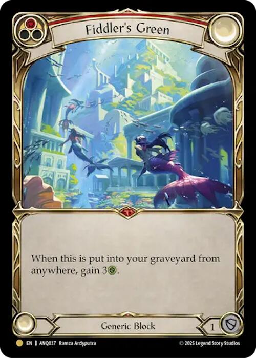 Fiddlers Green (Red) (Gold) [ANQ037] (Compendium of Rathe - Antiquity Pack) | Chromatic Games