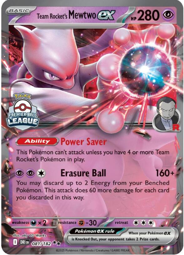 Team Rocket's Mewtwo ex (081/182) [League & Championship Cards] | Chromatic Games