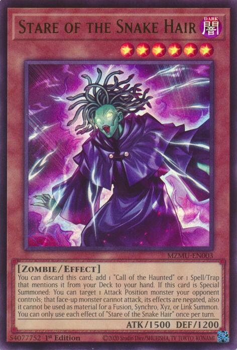 Stare of the Snake Hair [MZMU-EN003] Ultra Rare | Chromatic Games