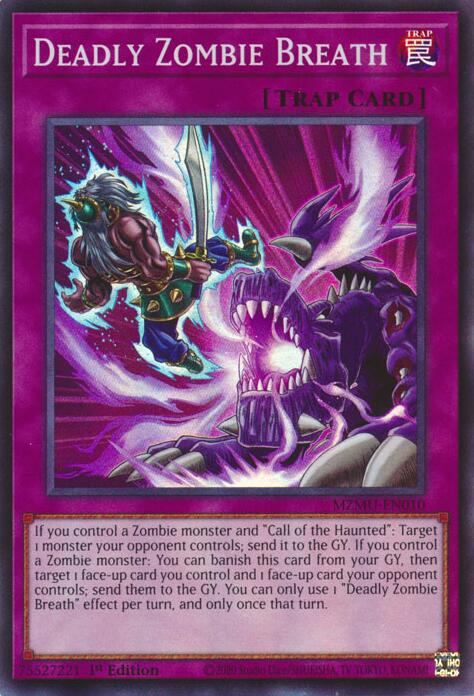 Deadly Zombie Breath [MZMU-EN010] Super Rare | Chromatic Games