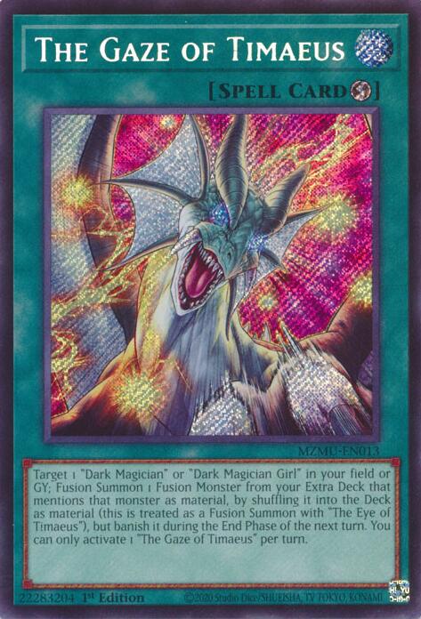 The Gaze of Timaeus [MZMU-EN013] Secret Rare | Chromatic Games
