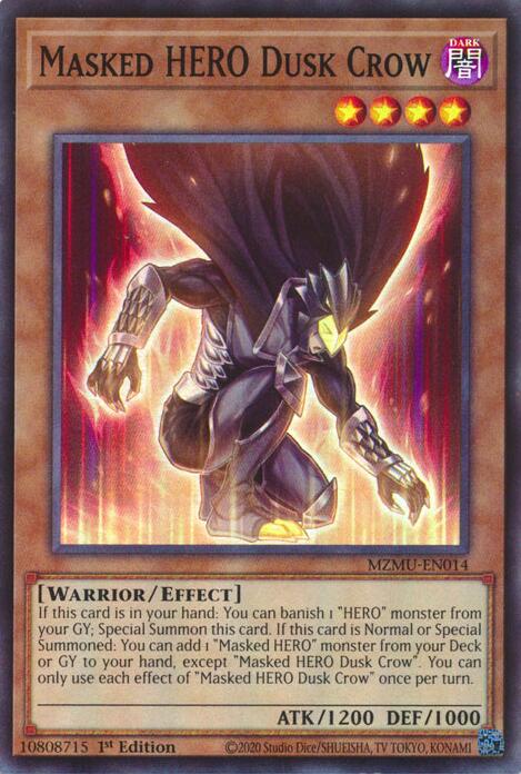Masked HERO Dusk Crow [MZMU-EN014] Super Rare | Chromatic Games