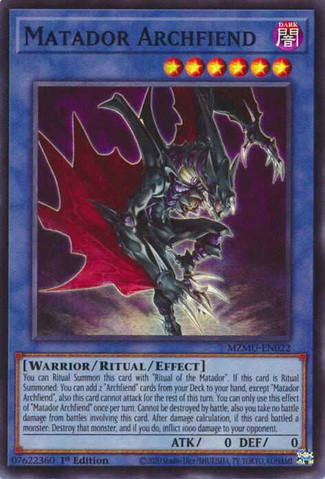 Matador Archfiend [MZMU-EN022] Super Rare | Chromatic Games