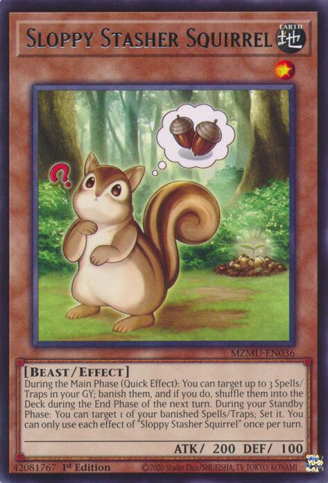 Sloppy Stasher Squirrel [MZMU-EN036] Rare | Chromatic Games