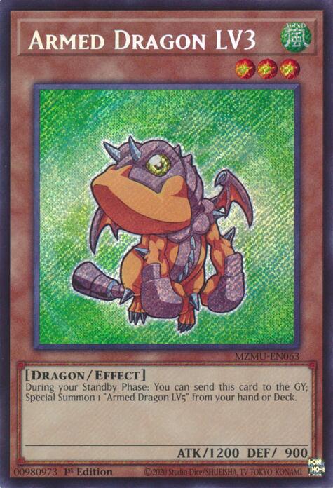 Armed Dragon LV3 [MZMU-EN063] Secret Rare | Chromatic Games