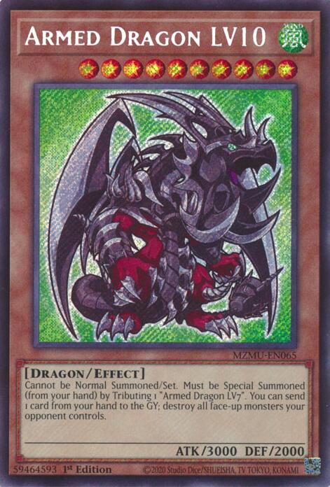 Armed Dragon LV10 [MZMU-EN065] Secret Rare | Chromatic Games