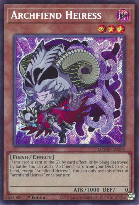 Archfiend Heiress [MZMU-EN066] Secret Rare | Chromatic Games