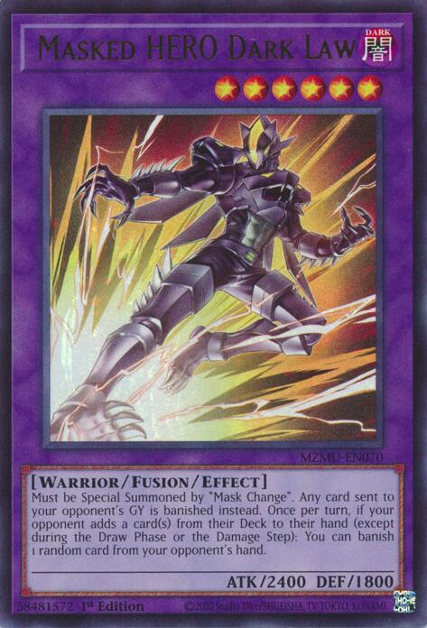 Masked HERO Dark Law [MZMU-EN070] Ultra Rare | Chromatic Games