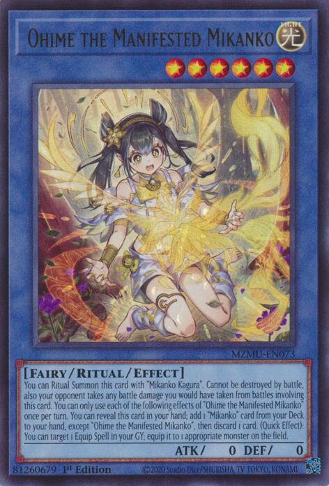 Ohime the Manifested Mikanko [MZMU-EN073] Ultra Rare | Chromatic Games
