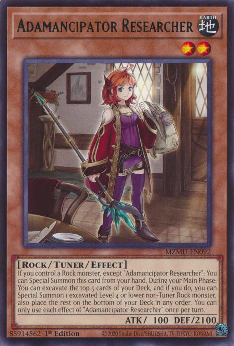 Adamancipator Researcher [MZMU-EN092] Rare | Chromatic Games