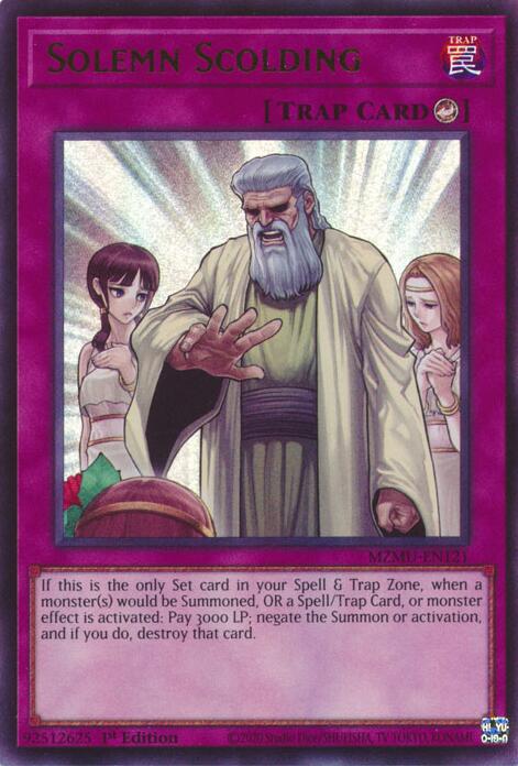 Solemn Scolding [MZMU-EN121] Ultra Rare | Chromatic Games