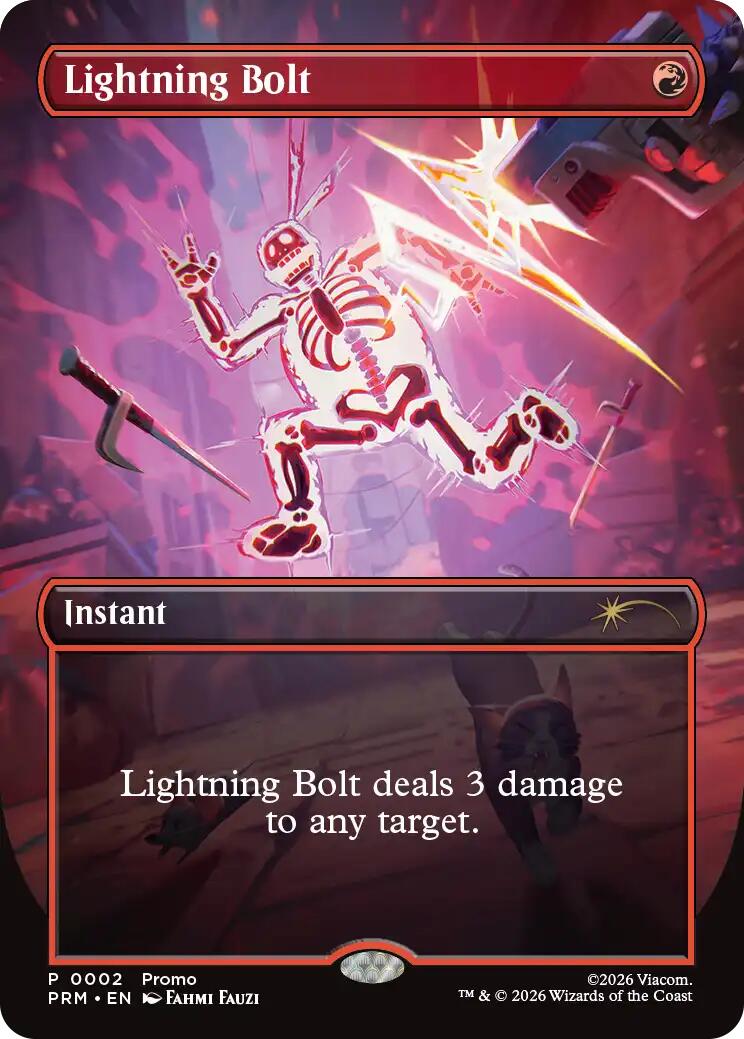 Lightning Bolt (Borderless) [Wizards Play Network 2026] | Chromatic Games