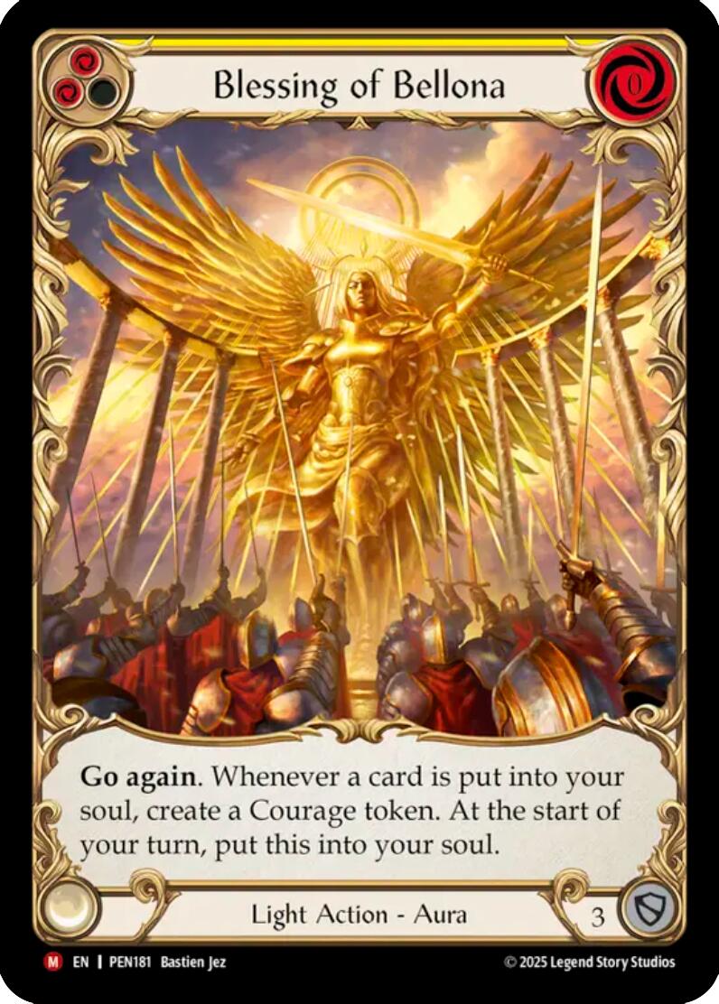 Blessing Of Bellona (Yellow) (Extended Art) [PEN181] (Compendium of Rathe)  Cold Foil | Chromatic Games