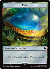 Clue // Treasure Double-Sided Token (Surge Foil) [FINAL FANTASY Commander Tokens] | Chromatic Games