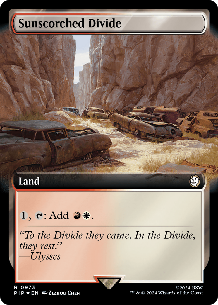 Sunscorched Divide (Extended Art) (Surge Foil) [Fallout] | Chromatic Games