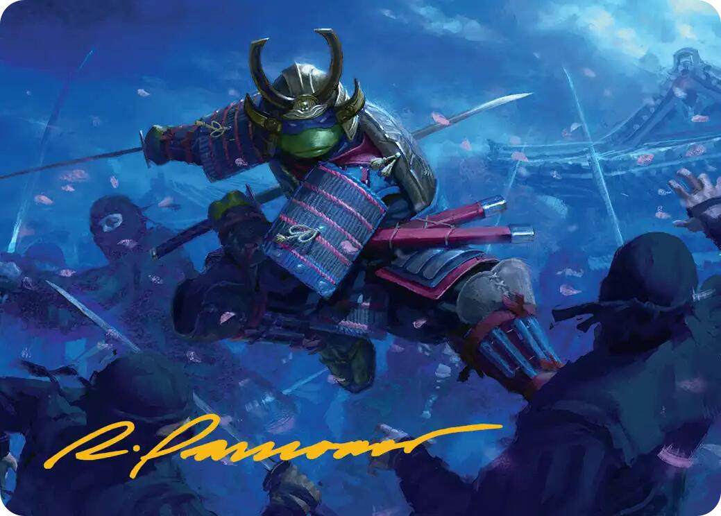 Leonardo, Sewer Samurai Art Card (1/54) (Gold-Stamped Signature) [Teenage Mutant Ninja Turtles Art Series] | Chromatic Games