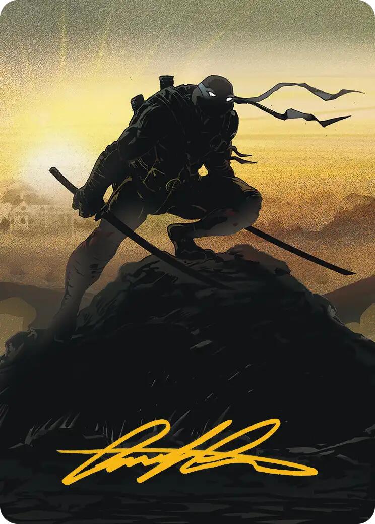 Leonardo, Sewer Samurai Art Card (20/54) (Gold-Stamped Signature) [Teenage Mutant Ninja Turtles Art Series] | Chromatic Games