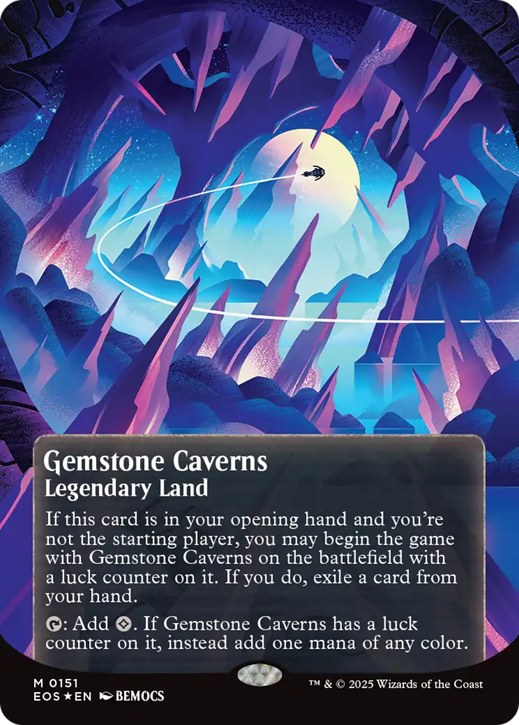 Gemstone Caverns (0151) (Borderless) (Galaxy Foil) [Edge of Eternities: Stellar Sights] | Chromatic Games