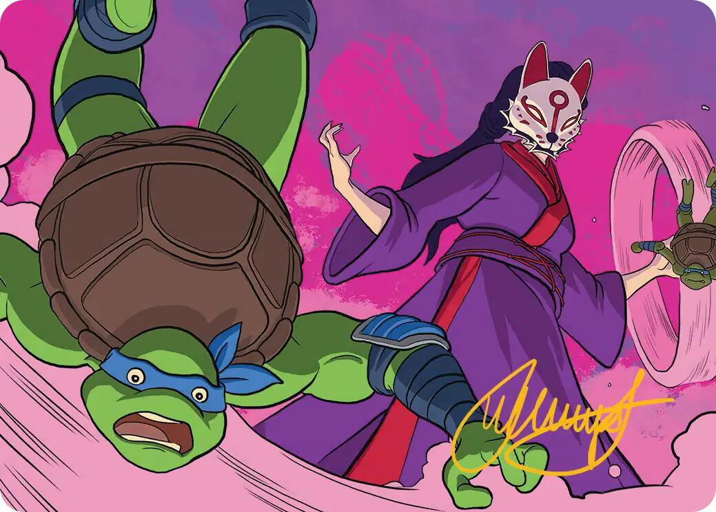 Kitsune's Technique Art Card (Gold-Stamped Signature) [Teenage Mutant Ninja Turtles Art Series] | Chromatic Games
