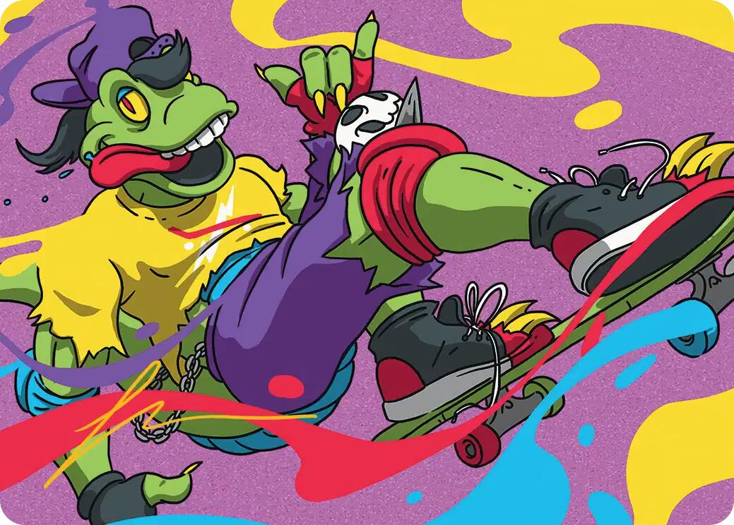 Mondo Gecko Art Card (Gold-Stamped Signature) [Teenage Mutant Ninja Turtles Art Series] | Chromatic Games