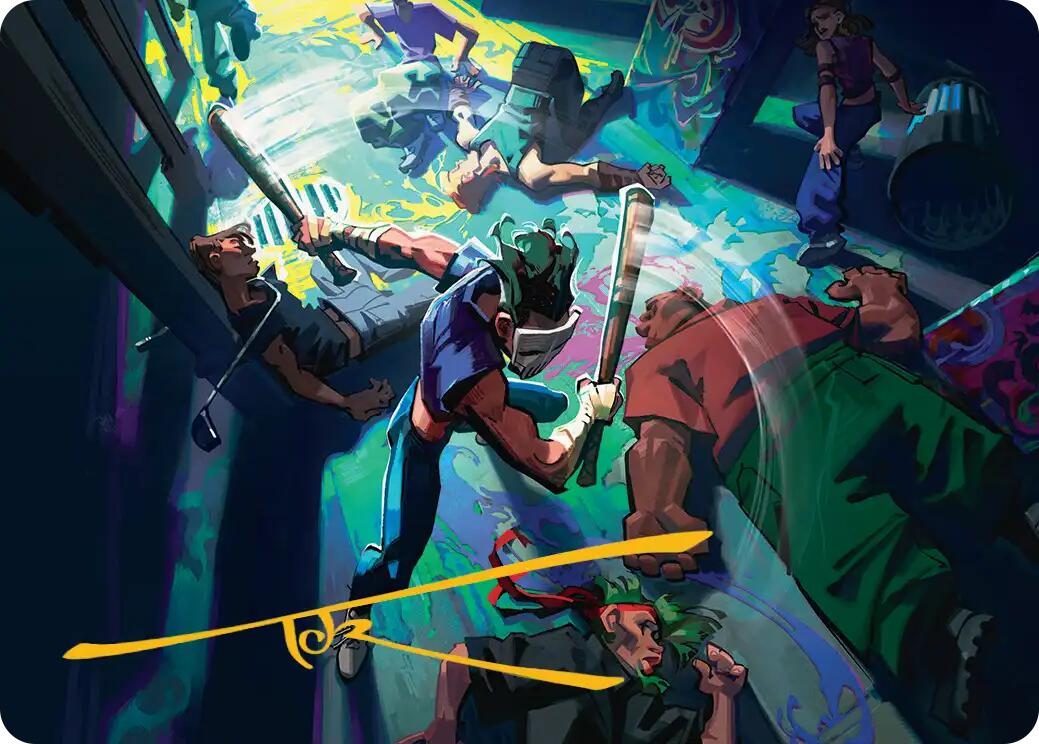 Pain 101 Art Card (Gold-Stamped Signature) [Teenage Mutant Ninja Turtles Art Series] | Chromatic Games