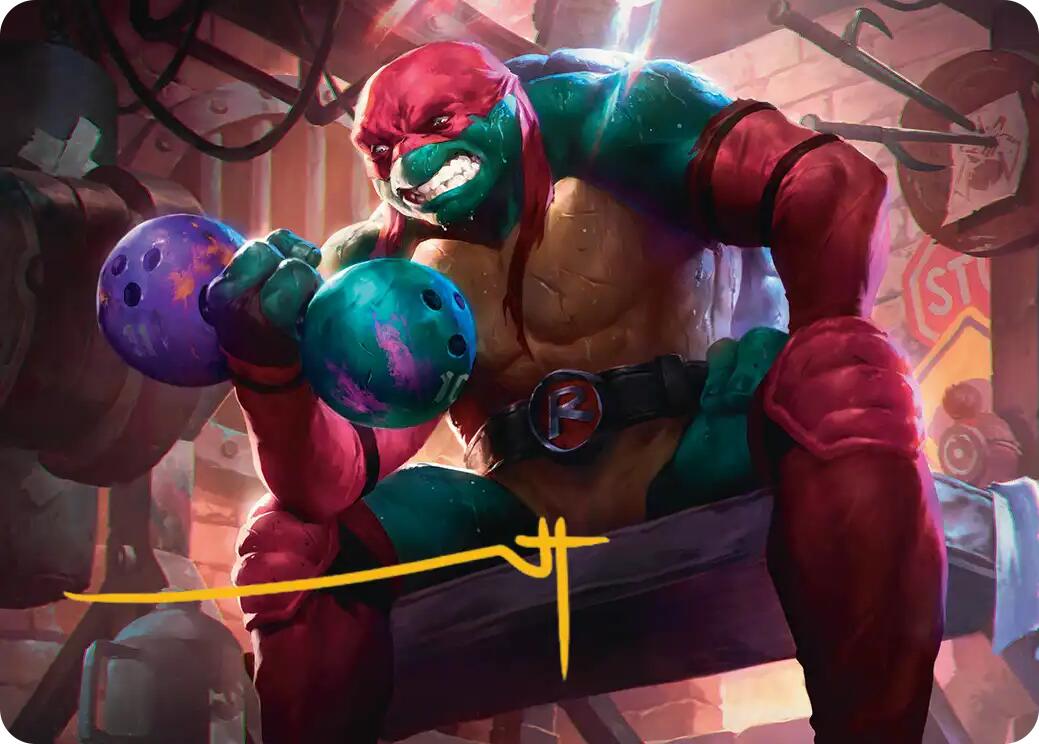 Raphael, Tough Turtle Art Card (Gold-Stamped Signature) [Teenage Mutant Ninja Turtles Art Series] | Chromatic Games