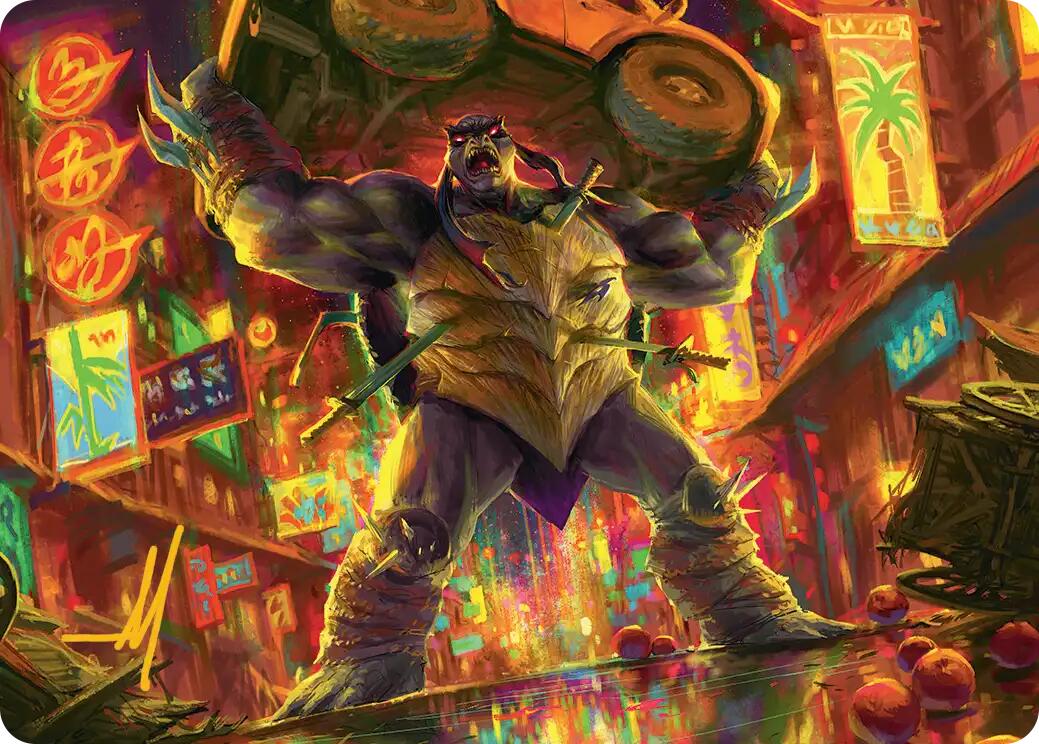 Slash, Reptile Rampager Art Card (Gold-Stamped Signature) [Teenage Mutant Ninja Turtles Art Series] | Chromatic Games