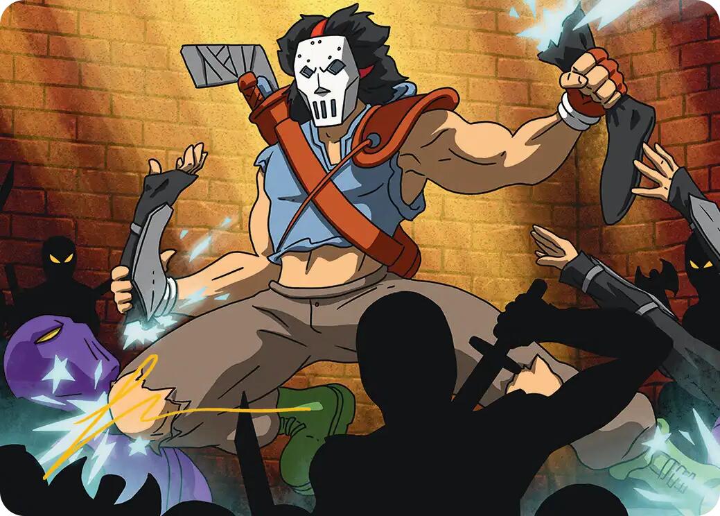 Casey Jones, Vigilante Art Card (Gold-Stamped Signature) [Teenage Mutant Ninja Turtles Art Series] | Chromatic Games