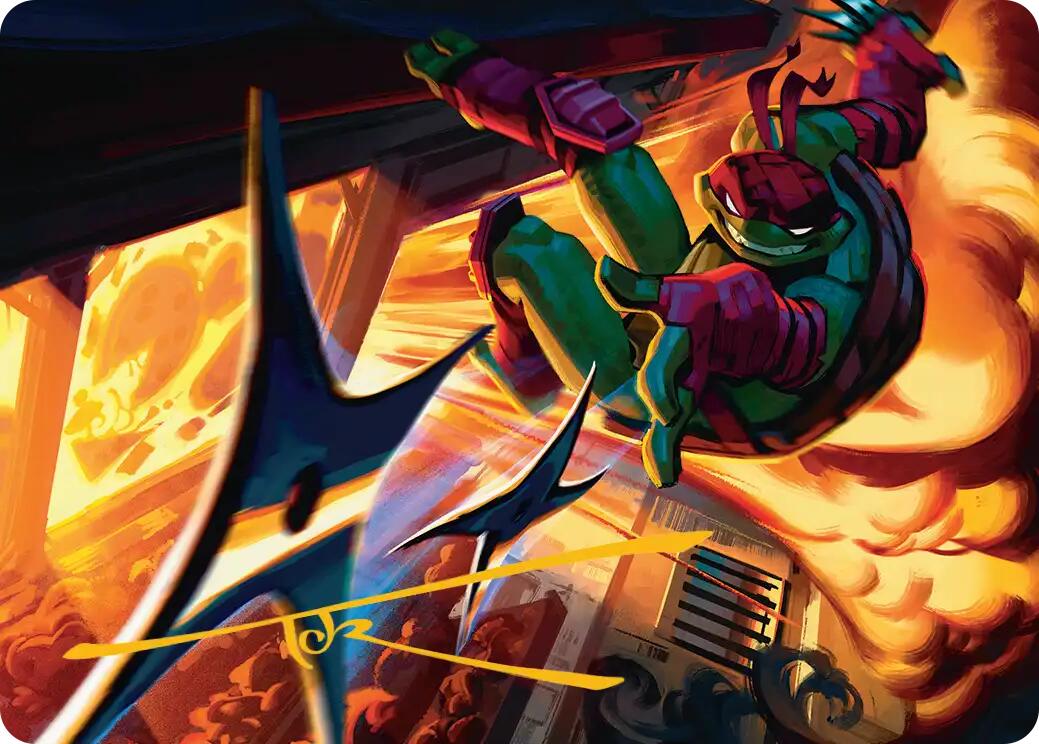 Storm of Steel Art Card (Gold-Stamped Signature) [Teenage Mutant Ninja Turtles Art Series] | Chromatic Games