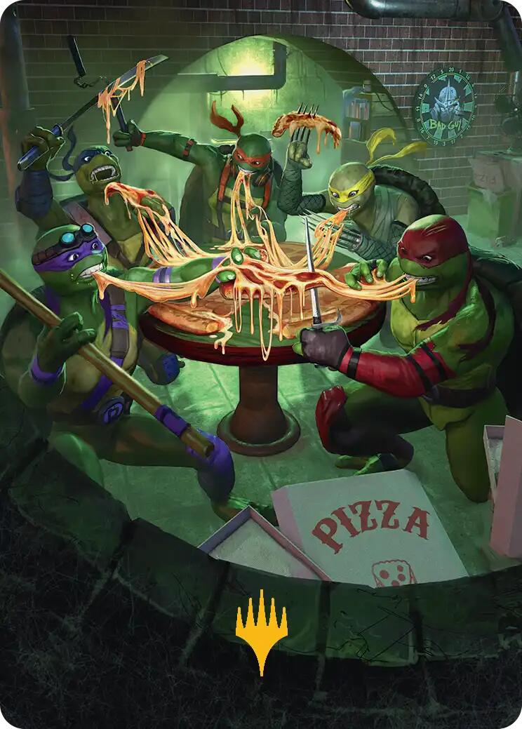 Food Chain Art Card (Gold-Stamped) [Teenage Mutant Ninja Turtles Art Series] | Chromatic Games