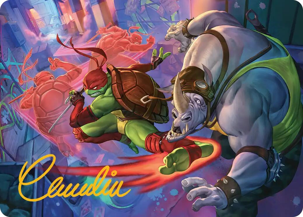 Super Combo Art Card (Gold-Stamped Signature) [Teenage Mutant Ninja Turtles Art Series] | Chromatic Games