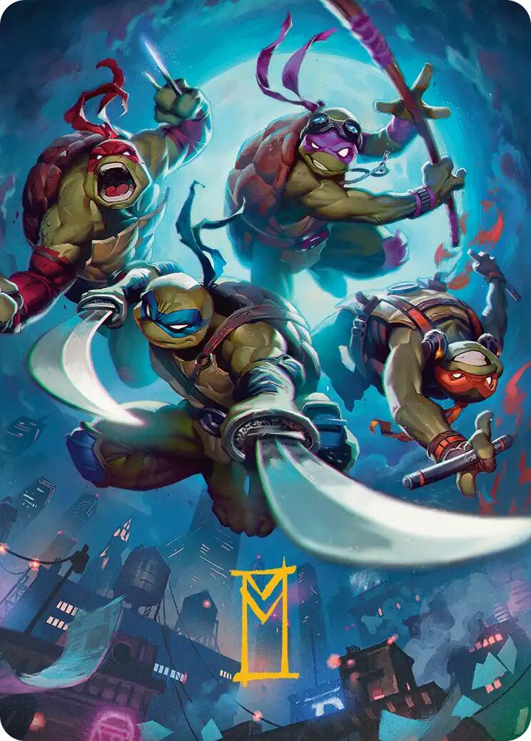 Heroes in a Half Shell Art Card (Gold-Stamped Signature) [Teenage Mutant Ninja Turtles Art Series] | Chromatic Games