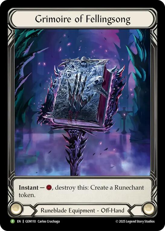 Grimoire of Fellingsong [GEM110] (GEM Pack 4)  Cold Foil | Chromatic Games