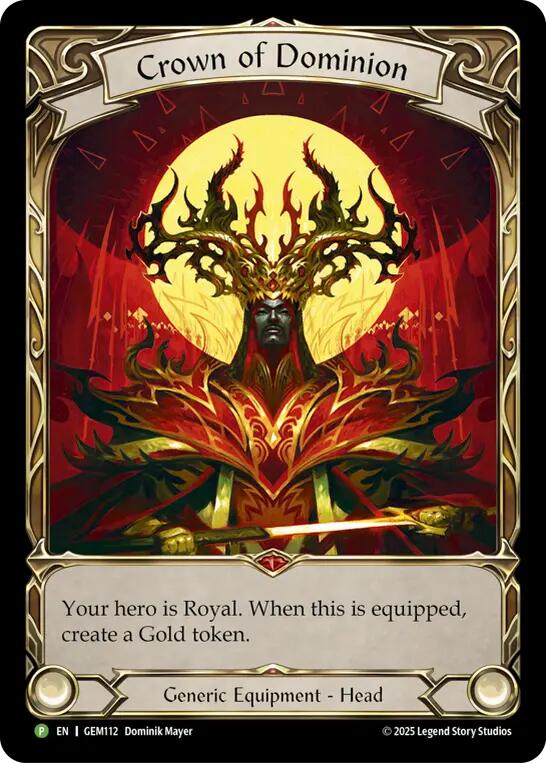 Crown of Dominion (Golden) [GEM112] (GEM Pack 4)  Rainbow Foil | Chromatic Games