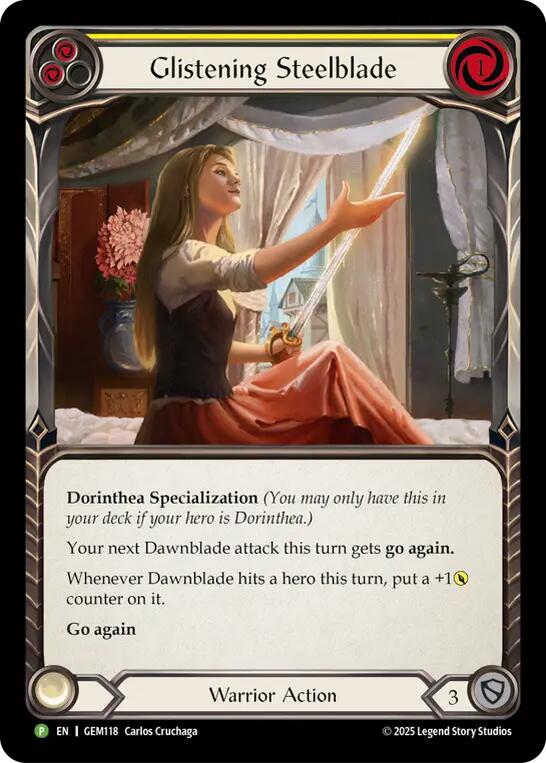 Glistening Steelblade [GEM118] (GEM Pack 4)  Rainbow Foil | Chromatic Games