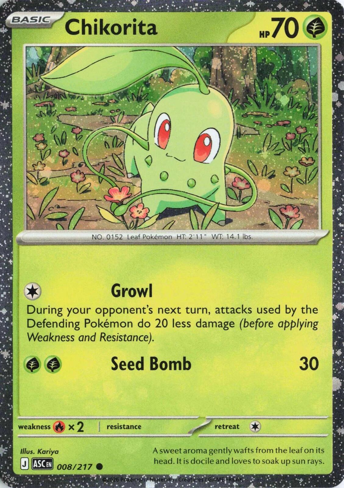 Chikorita (008/217) (Cosmos Holo) [Miscellaneous Cards] | Chromatic Games